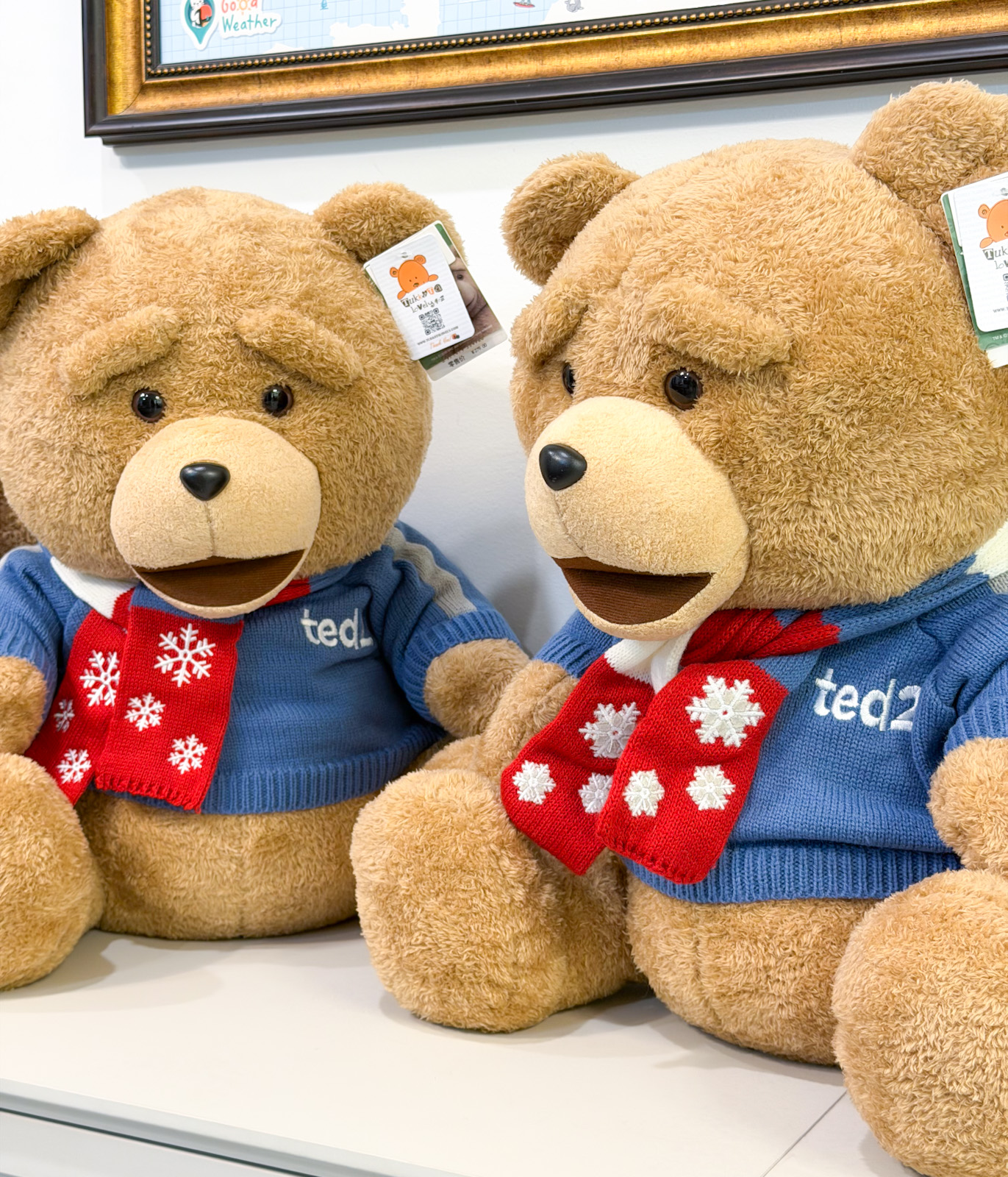 ตุ๊กตาหมี Ted2 ตัวใหญ่ ขนาด 45cm (ชุดไหมพรม)