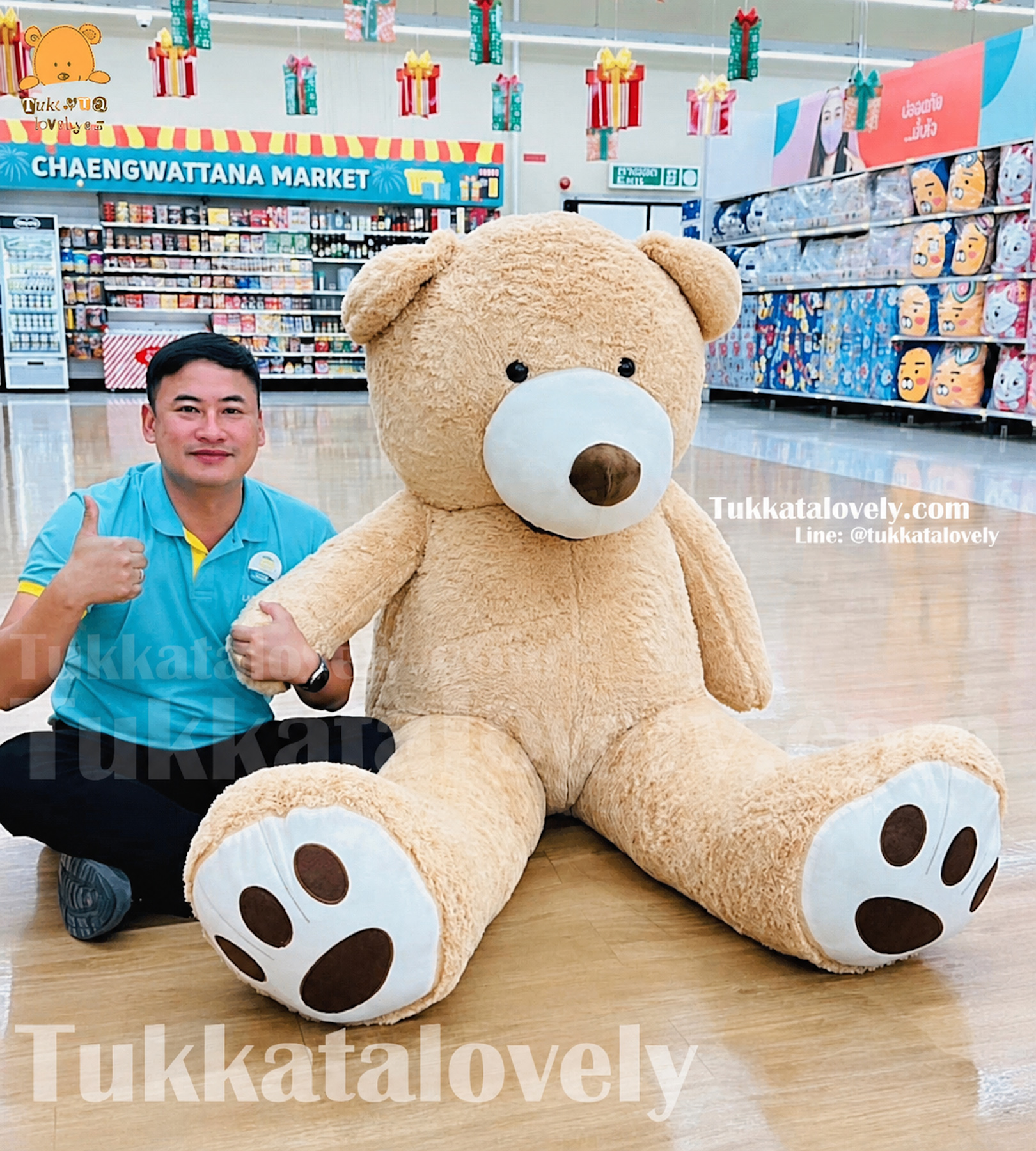 ตุ๊กตาหมีตัวใหญ่ 80cm-3.4m (ตุ๊กตาหมีไจแอนด์)