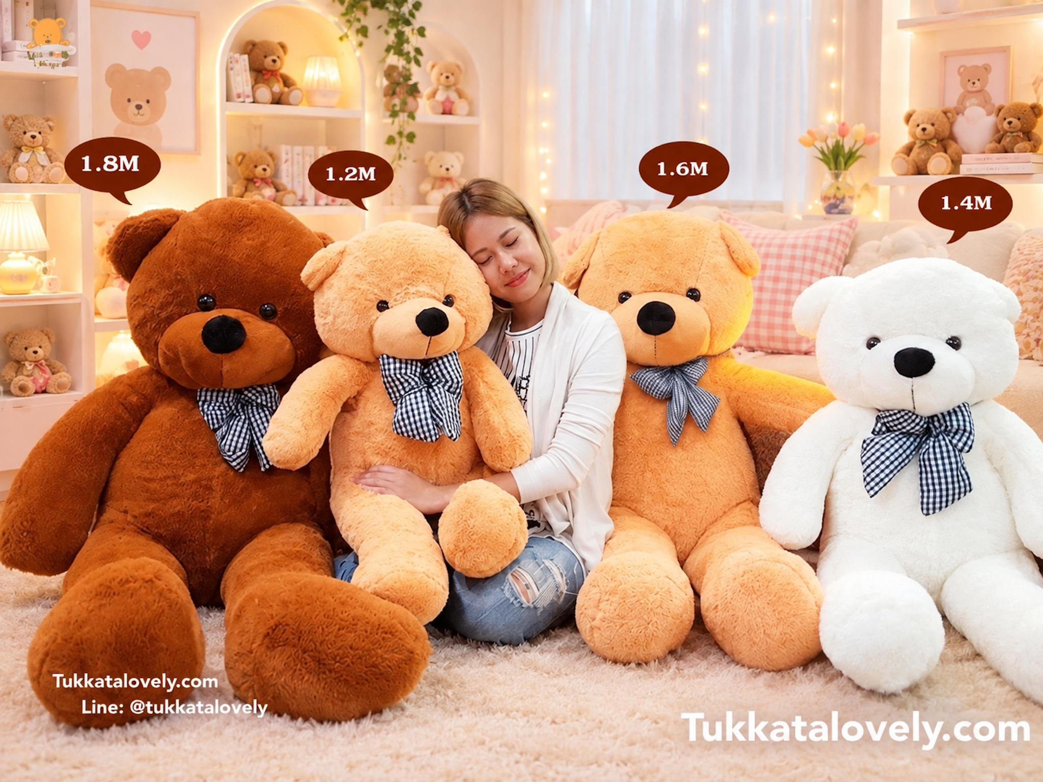ตุ๊กตาหมีตัวใหญ่ ขนาด 1.2-2.0 เมตร