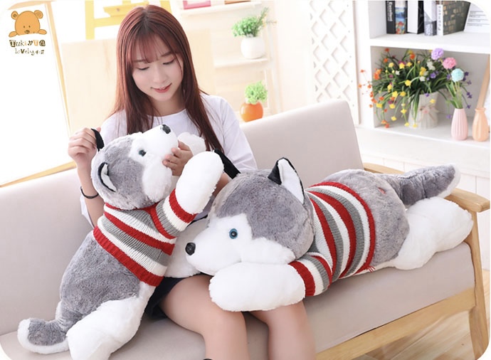 ตุ๊กตาสุนัขไซบีเรียนฮัสกี้ 40-100cm