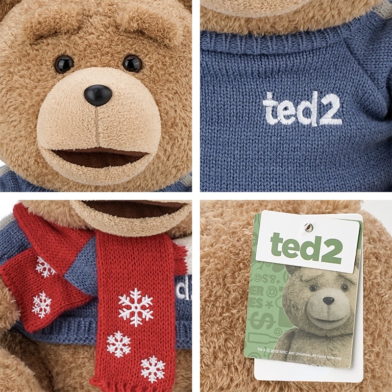 ตุ๊กตาหมี Ted2 ตัวใหญ่ ขนาด 45cm (ชุดไหมพรม)