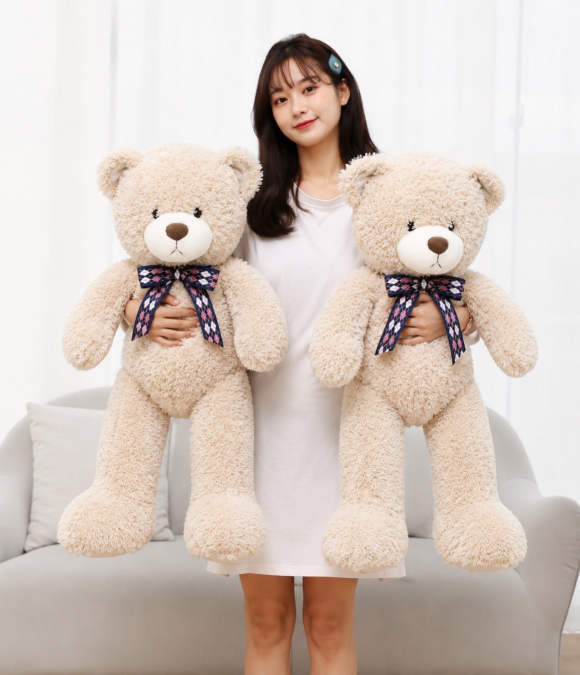 ตุ๊กตาหมี Teddy Bear ขนนุ่มพรีเมียม ขนาด 1 เมตร