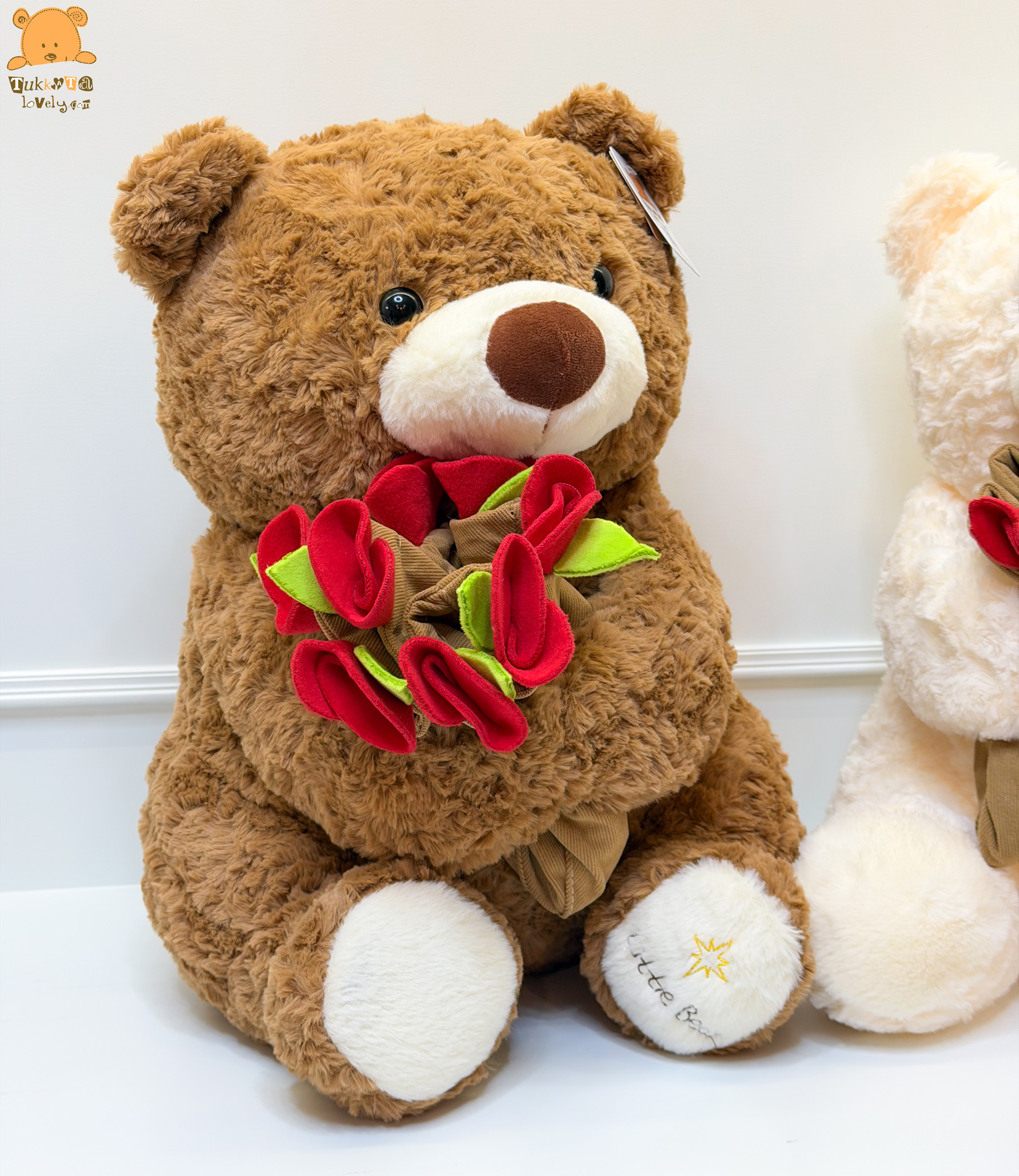 ตุ๊กตาหมีถือช่อกุหลาบ 40cm