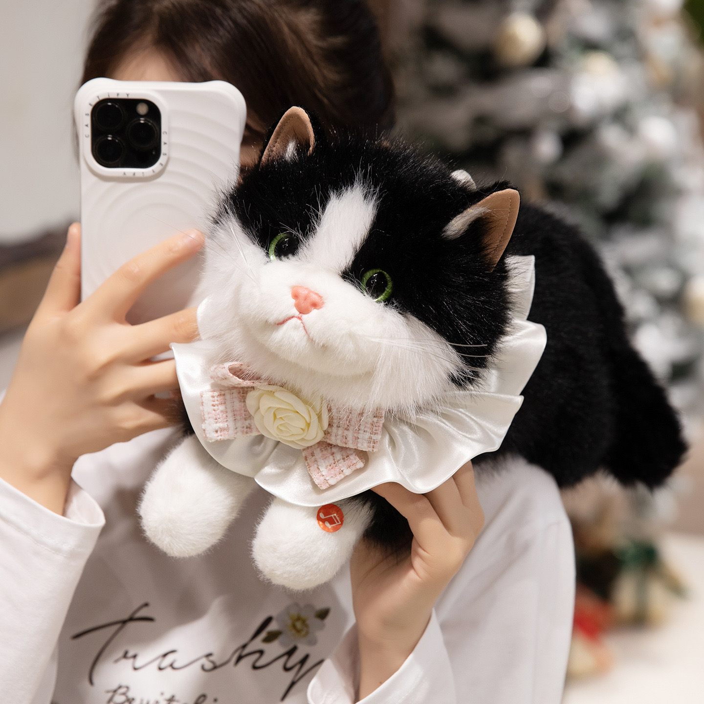 ตุ๊กตาแมวขนนุ่มฟู 55cm