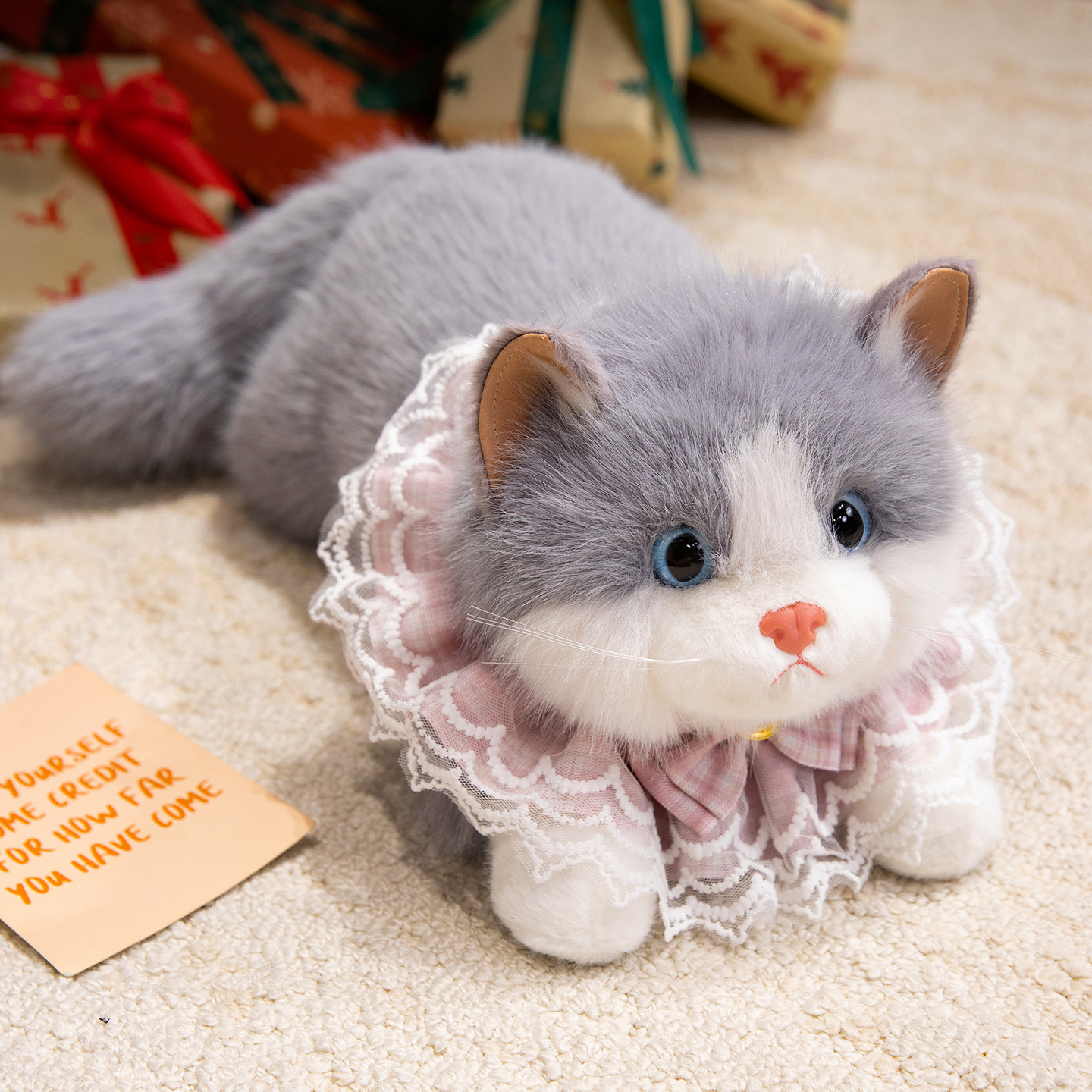 ตุ๊กตาแมวขนนุ่มฟู 55cm