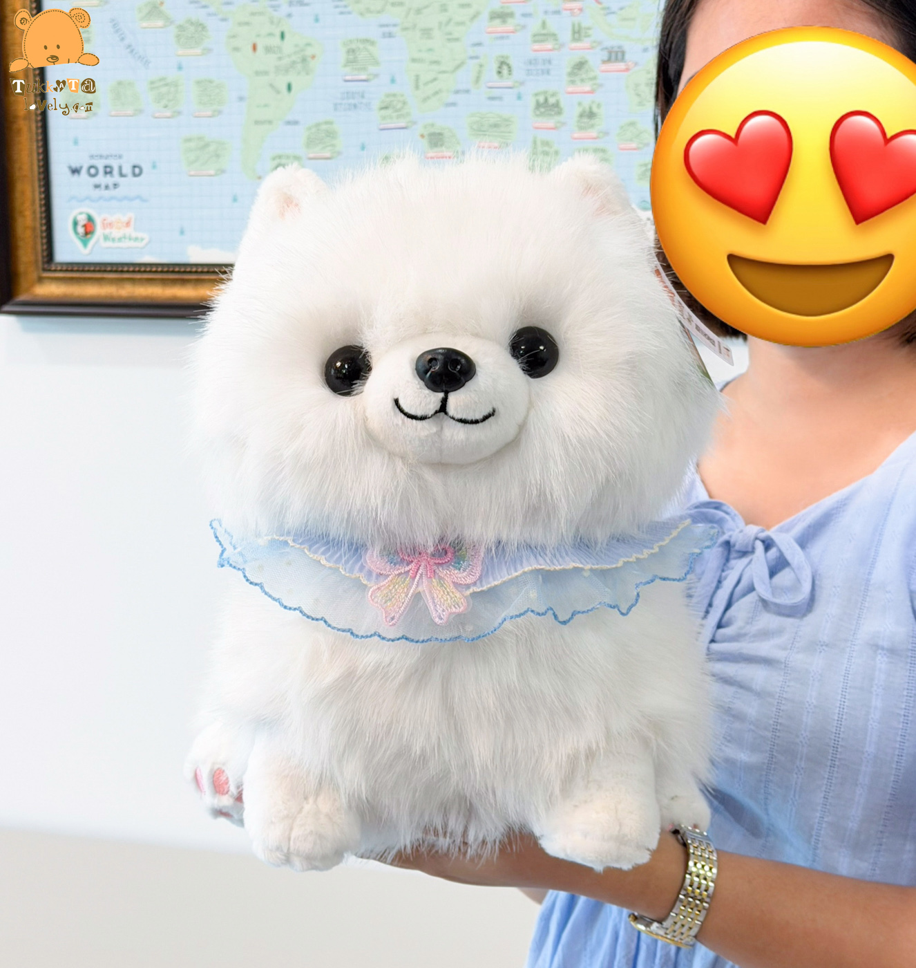 ตุ๊กตาปอมเมอเรเนียนขนฟู 30cm