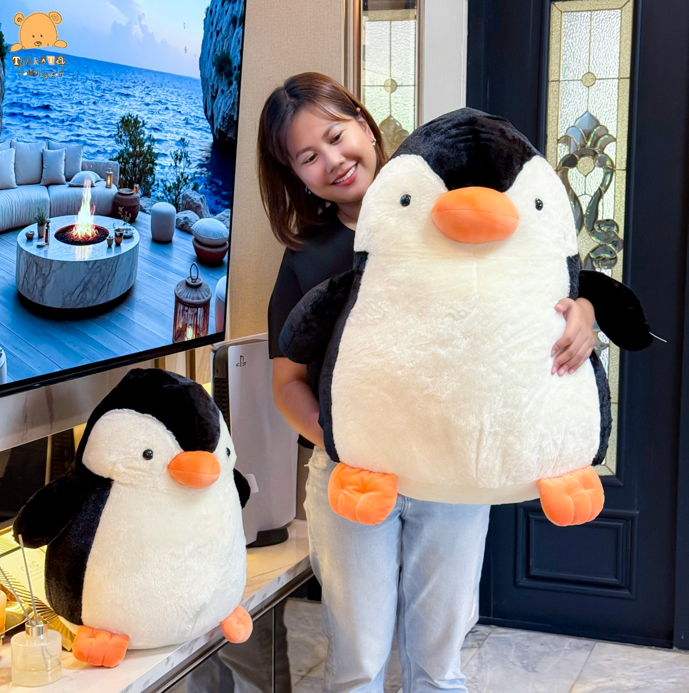 ตุ๊กตาเพนกวินตัวใหญ่ 45-65cm