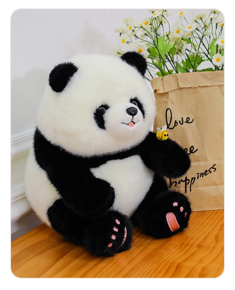 ตุ๊กตาหมีแพนด้าอ้วน ขนนุ่ม 50-70cm