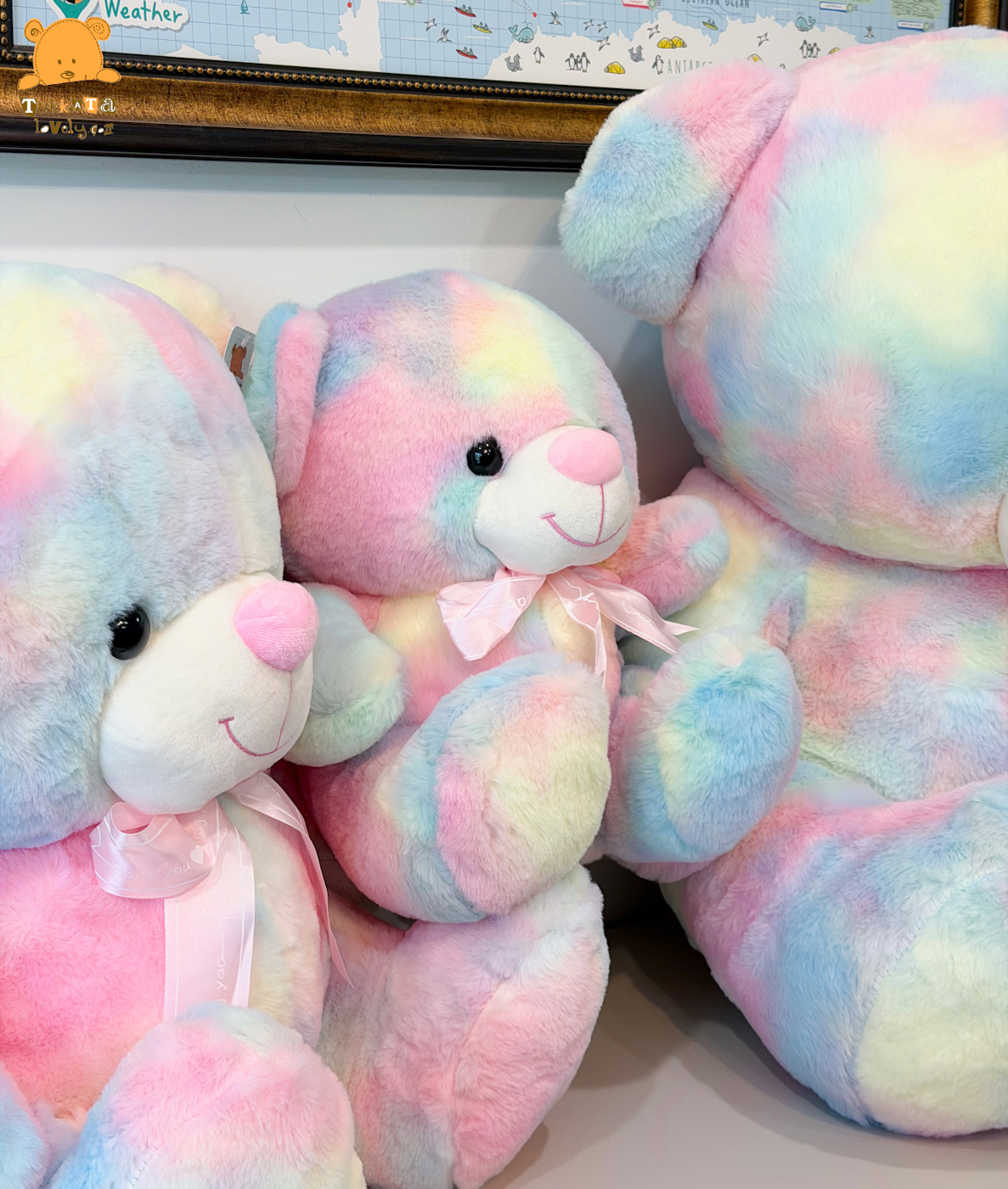 ตุ๊กตาหมีสายรุ้ง 35-65cm 