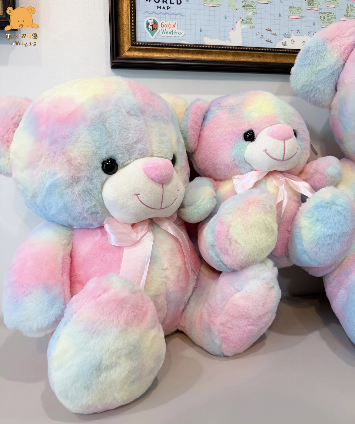 ตุ๊กตาหมีสายรุ้ง 35-65cm 