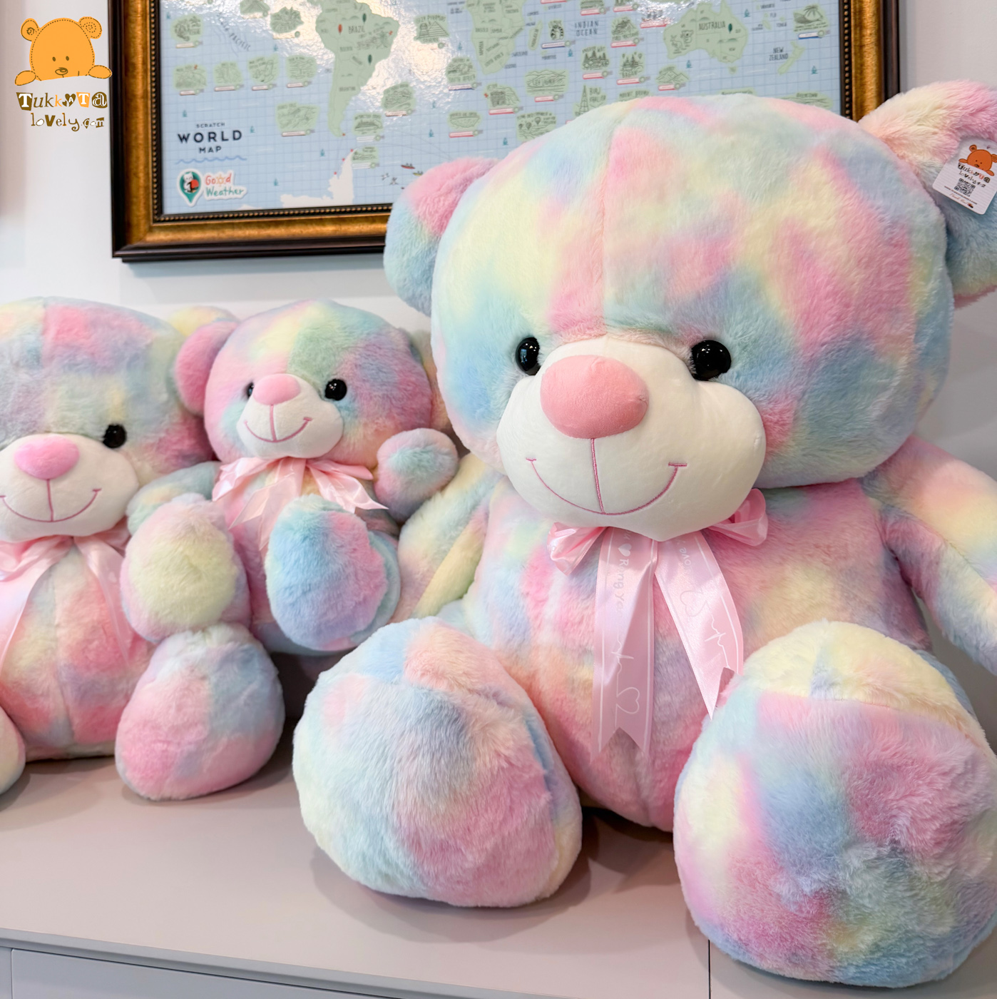 ตุ๊กตาหมีสายรุ้ง 35-65cm 