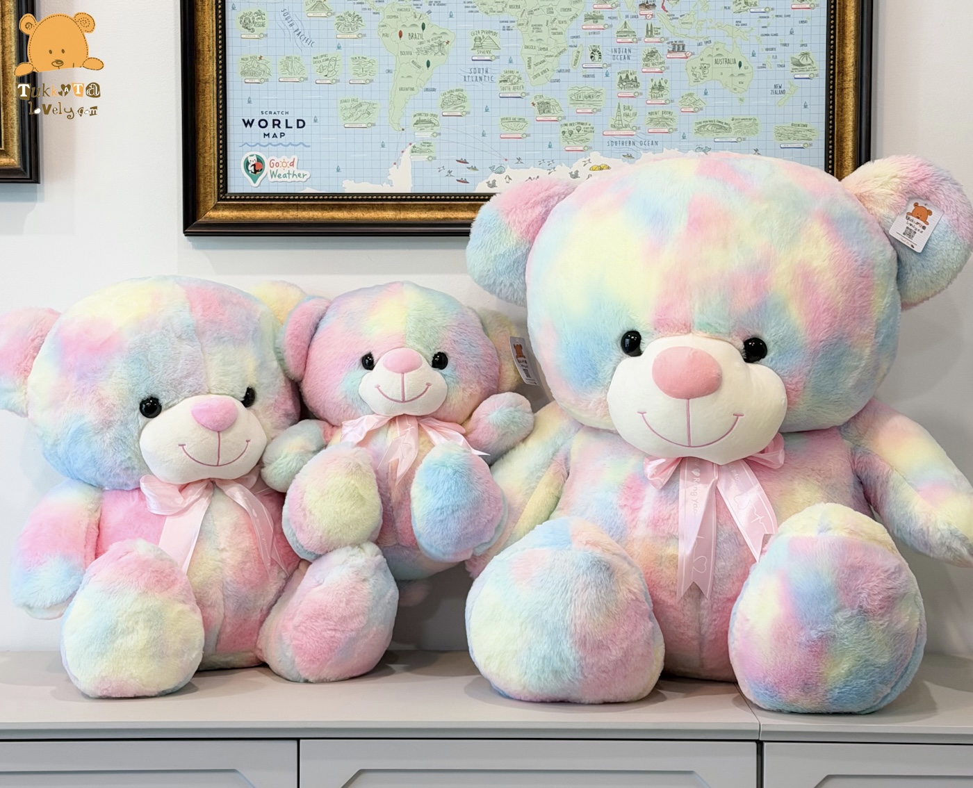 ตุ๊กตาหมีสายรุ้ง 35-65cm 