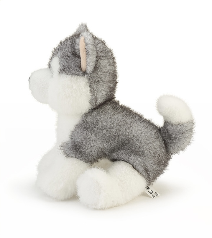 ตุ๊กตาสุนัขไซบีเรียนฮัสกี้ (Siberian Husky) ท่านั่ง ขนนุ่ม ขนาด 28cm