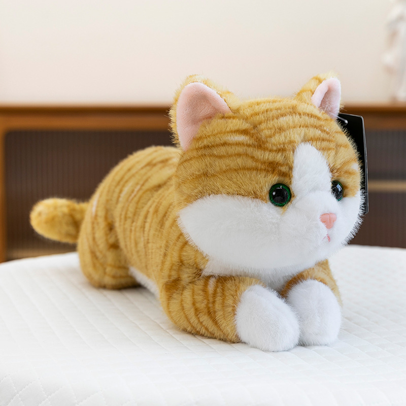 ตุ๊กตาแมวส้ม ลายเสือ ขนนุ่มพรีเมียม ขนาด 45-65cm