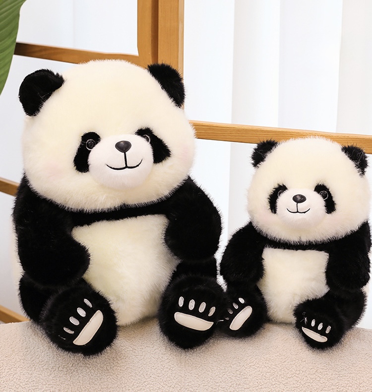 ตุ๊กตาหมีแพนด้าอ้วน ขนนุ่ม 50-70cm