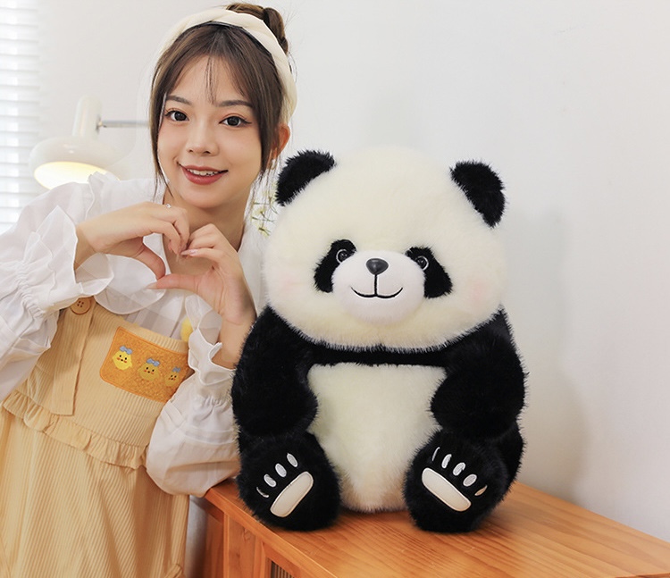 ตุ๊กตาหมีแพนด้าอ้วน ขนนุ่ม 50-70cm
