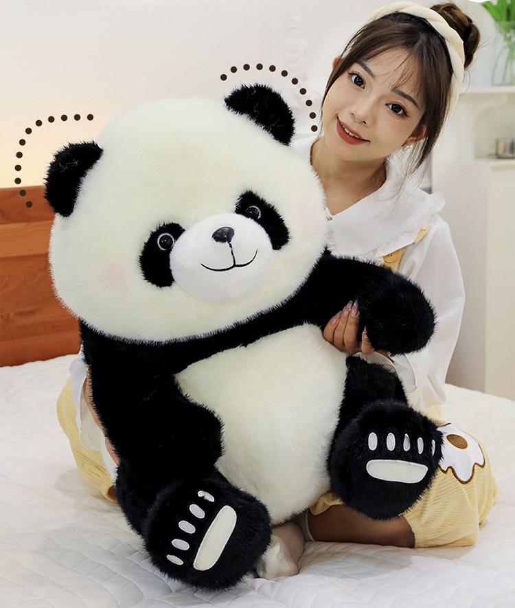 ตุ๊กตาหมีแพนด้าอ้วน ขนนุ่ม 50-70cm