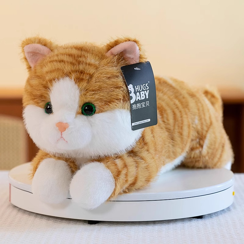 ตุ๊กตาแมวส้ม ลายเสือ ขนนุ่มพรีเมียม ขนาด 45-65cm
