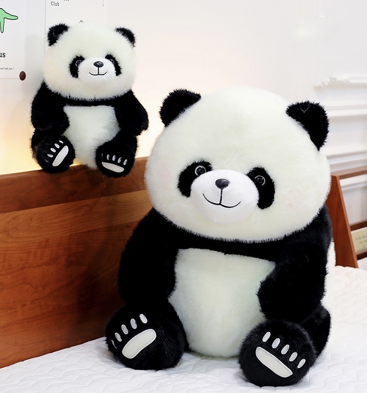 ตุ๊กตาหมีแพนด้าอ้วน ขนนุ่ม 50-70cm