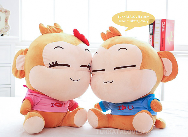 ตุ๊กตาลิงน้อยแก้มป่อง ขนาด 40cm. ตุ๊กตาลิงน้อยแก้มป่อง ขนาด 40cm.
