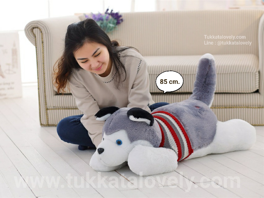 ตุ๊กตาสุนัขไซบีเรียนฮัสกี้ 40-100cm