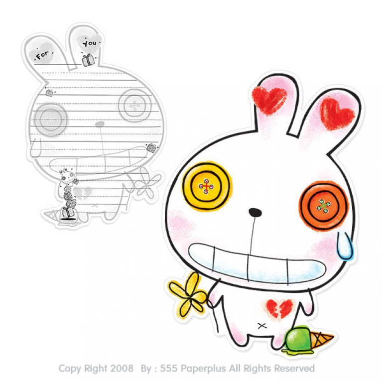 การ์ดกระต่ายสื่อรัก