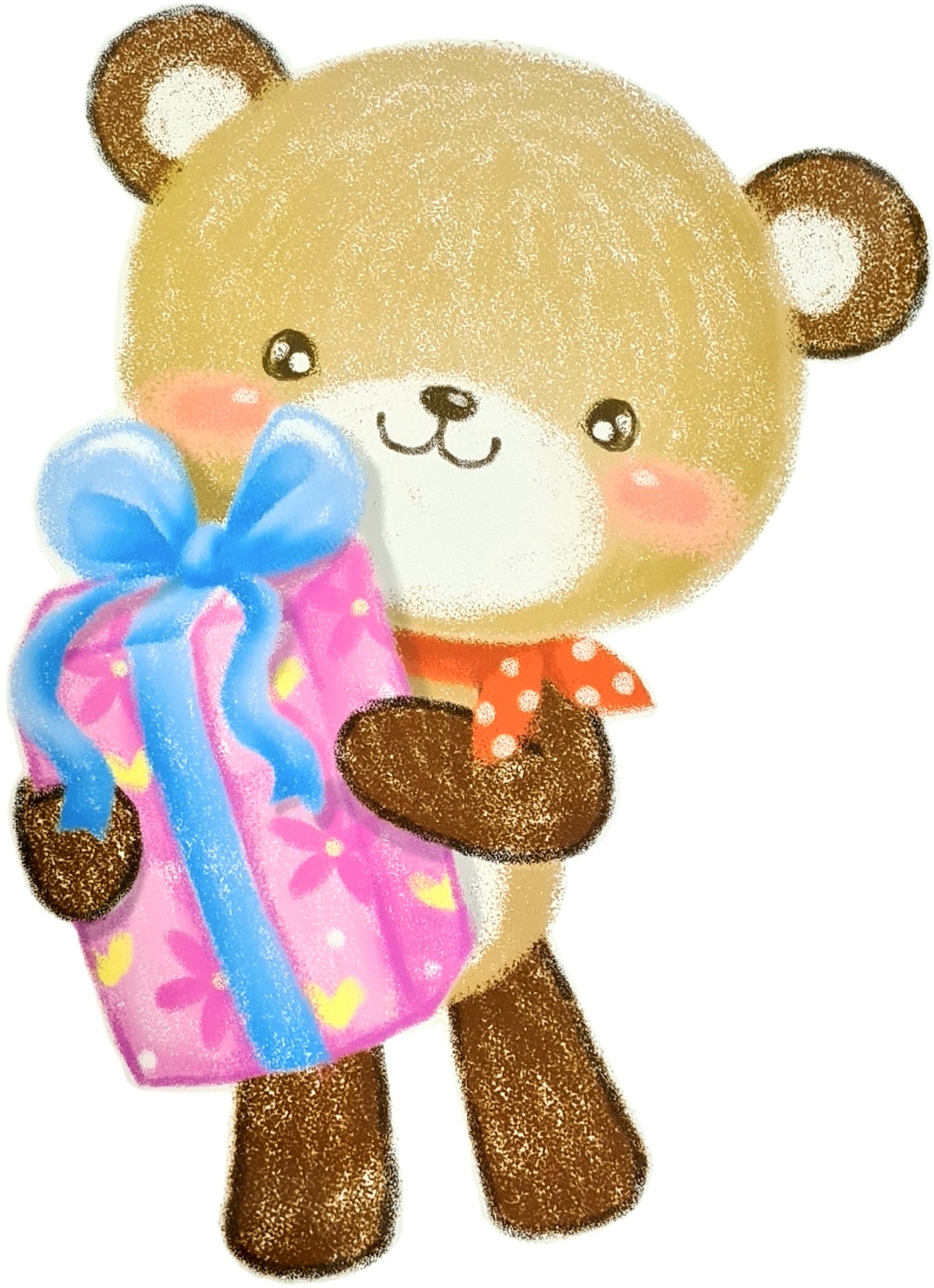 การ์ดตุ๊กตาหมีมอบของขวัญ