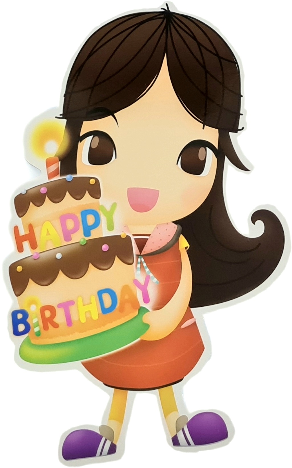 การ์ดเด็กสาวแฮปปี้เบิดเดย์