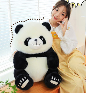 ตุ๊กตาหมีแพนด้าอ้วน ขนนุ่ม 50-70cm